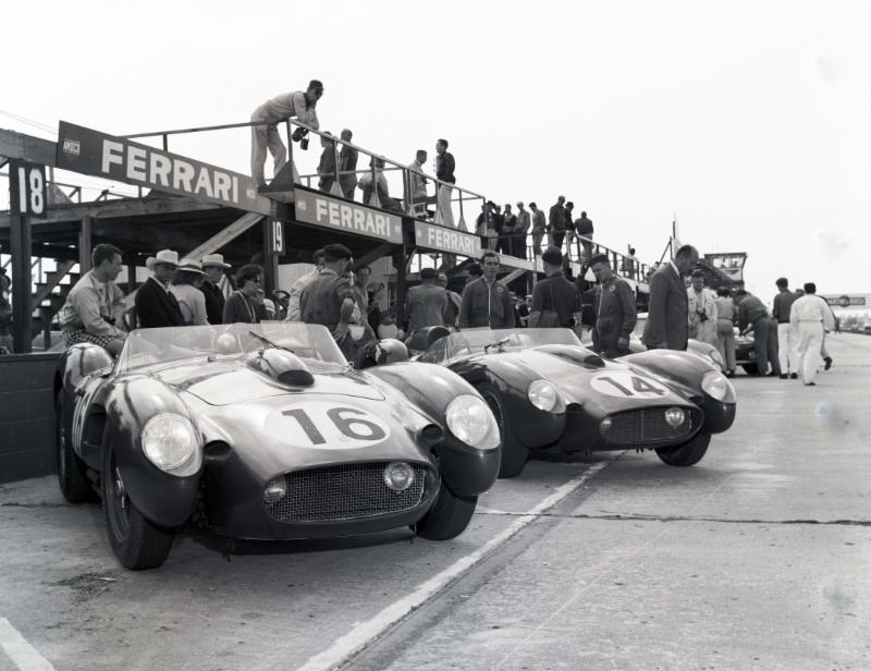 Scuderia Ferrari's first and second place victors at the 7th Annual 12 Hours of Sebring in 1958.